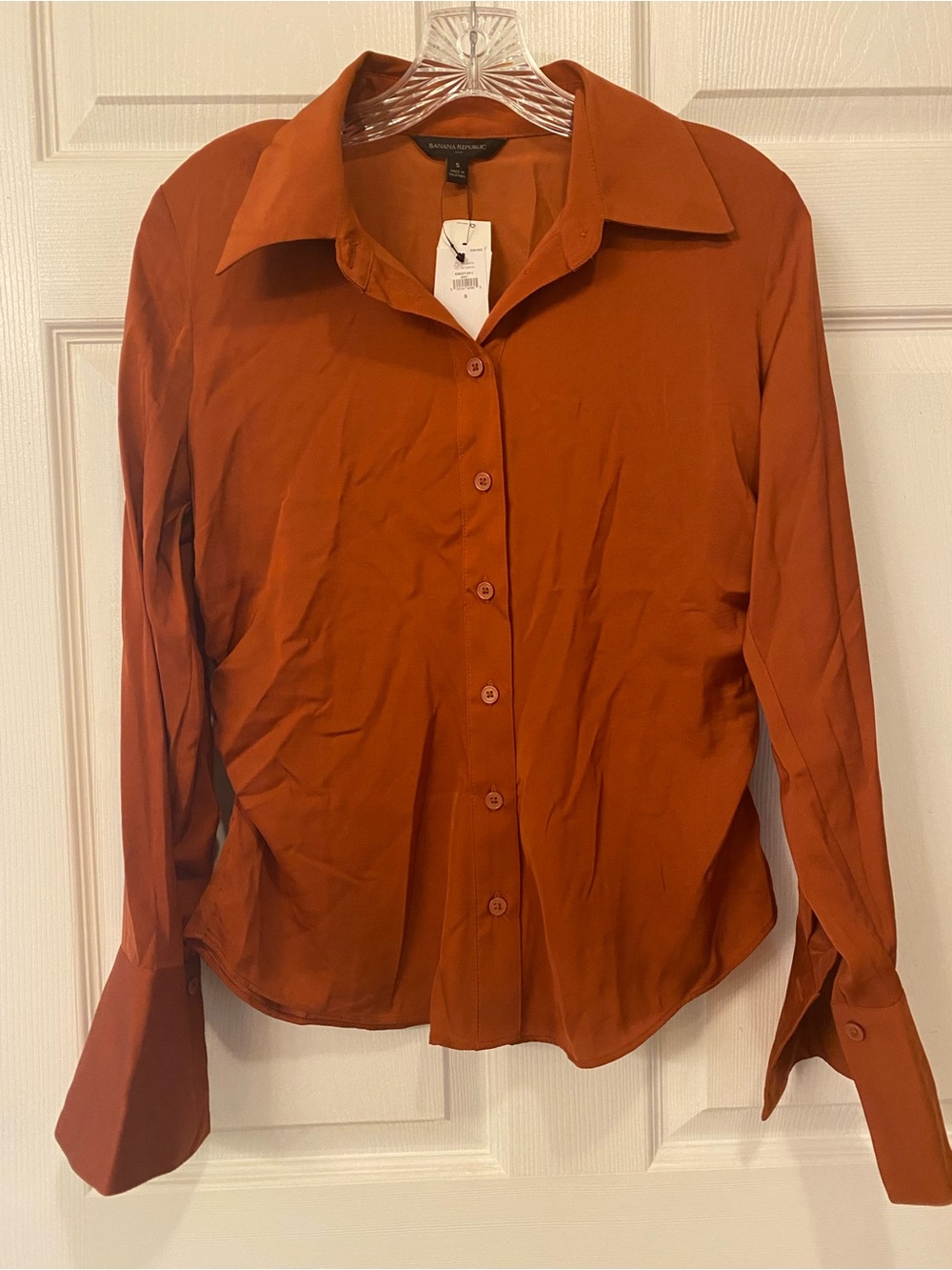 Banana Republic Rust Orange Button-Down Women's Blouse